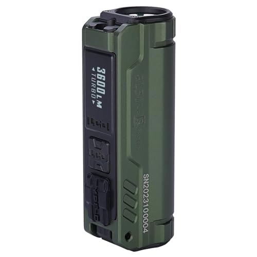 IMALENT BL50 Rechargeable EDC Flashlight 3600 Lumens, UV Light and White LED, High Lumens Portable Flashlights Dual Light Source Pocket Lights for Emergency and Camping (Green) - Image 1