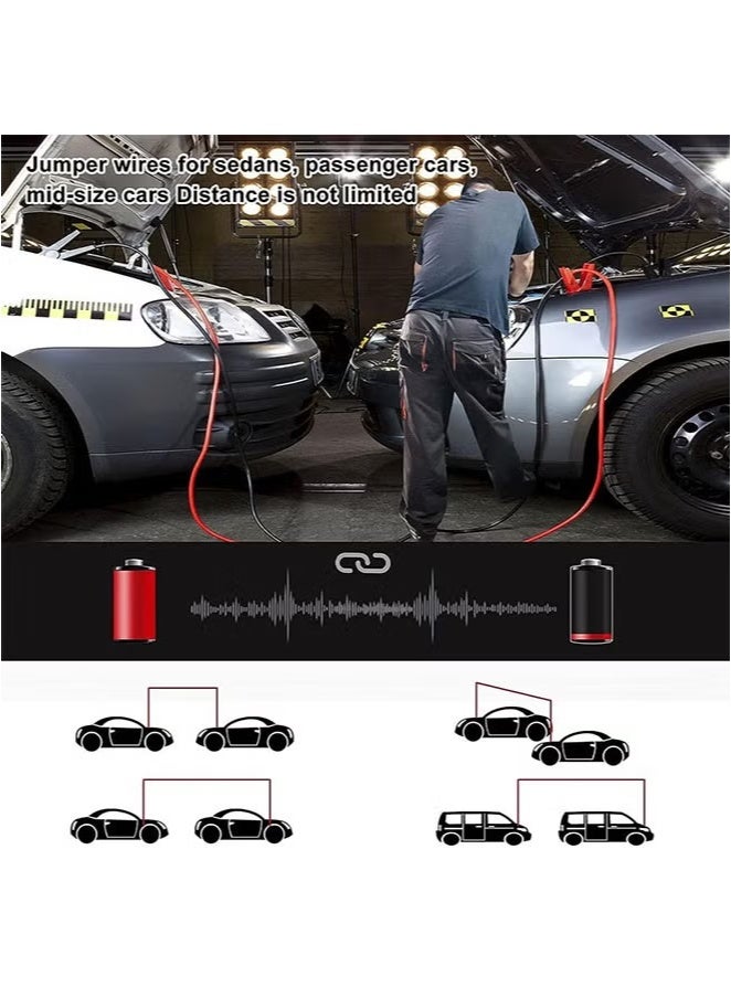 3XR Premium Jumper Cables - 100% Copper 500Amp Heavy Duty Booster Cables, 2.2M Tangle-Free Emergency Car Battery Starter - Image 5