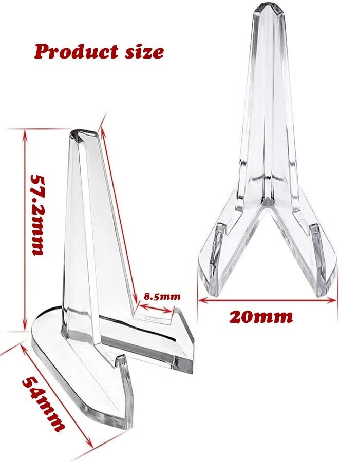 Acrylic Easel Stands 12 Pack Display Clear Mini Holder for Pictures, Photo and Artworks  - Image 4