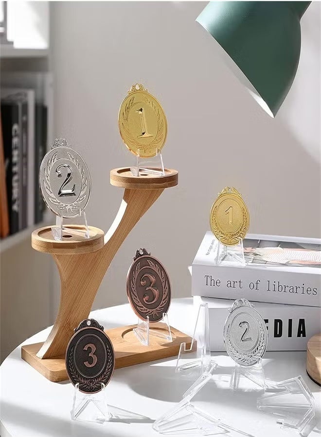 Acrylic Easel Stands 12 Pack Display Clear Mini Holder for Pictures, Photo and Artworks  - Image 2