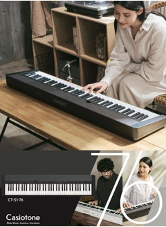 CASIO Casiotone CT-S1-76BK Piano Keyboard 76 Keys, With Power Adaptor  - Image 3