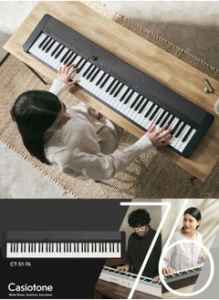 CASIO Casiotone CT-S1-76BK Piano Keyboard 76 Keys, With Power Adaptor  - Image 4