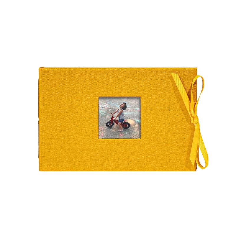 Kolo Noci Small 4x6 Photo Album Holds 24 Photos Ideal for Weddings and Baby Books Indian Yellow
