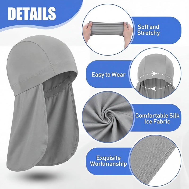 Summer Helmet Liner Cap with Neck Cover, Sweat-Absorbing and Sun-Protective for Cycling, Running, and Outdoor Sports - Image 2