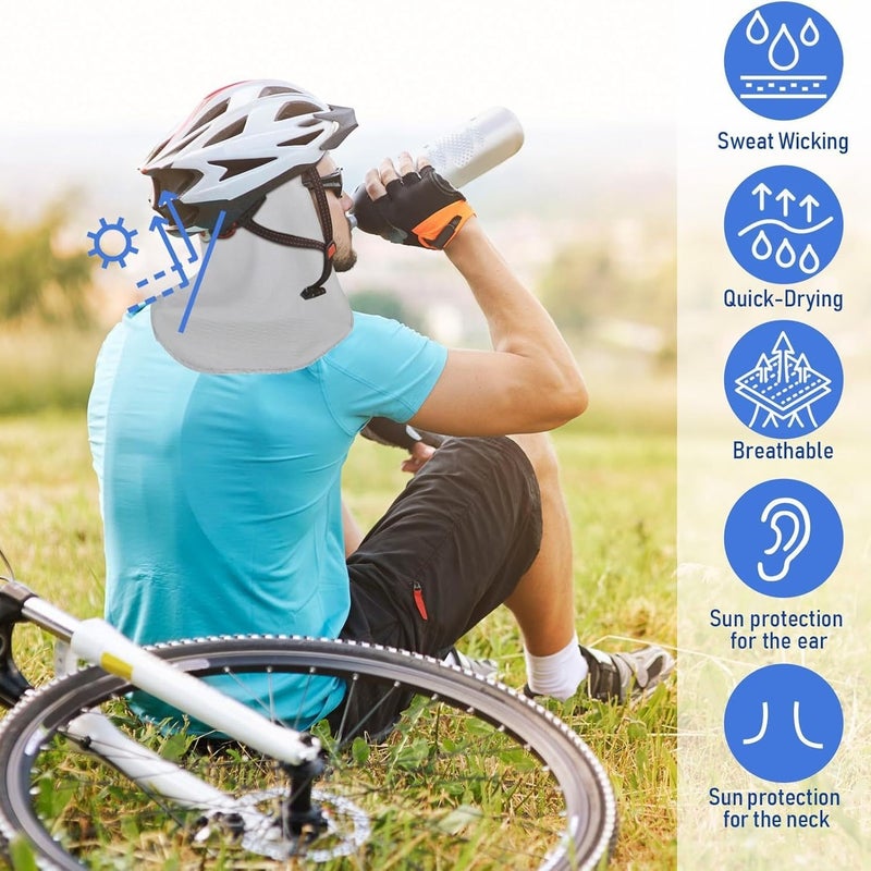 Summer Helmet Liner Cap with Neck Cover, Sweat-Absorbing and Sun-Protective for Cycling, Running, and Outdoor Sports - Image 3