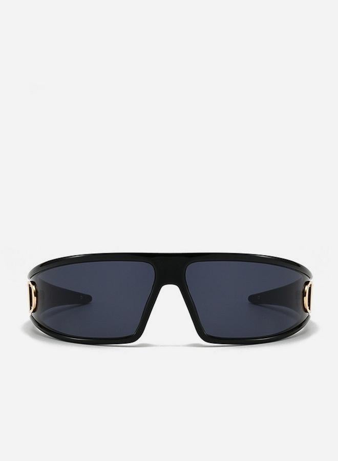 Styli Metal Trim Saddle Nose Wrap Sunglasses - Image 2