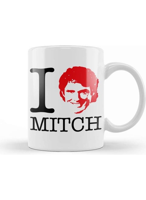 Print Shop I Heart Mitch Baywatch David Hasselhoff Mug Porcelain