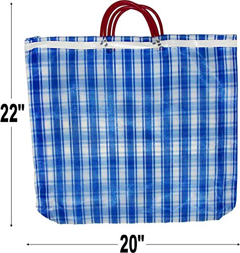 More Fiesta 3 Large Mercado Bags, High Thread Mesh 20 x 22 Inches Market Reusable Grocery Bag Multicolored - Image 2