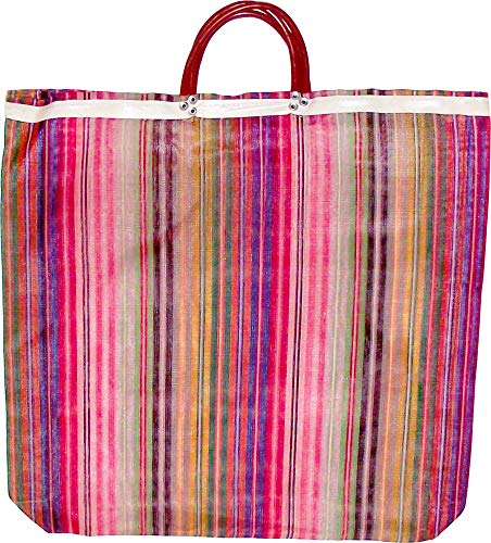 More Fiesta 3 Large Mercado Bags, High Thread Mesh 20 x 22 Inches Market Reusable Grocery Bag Multicolored - Image 5