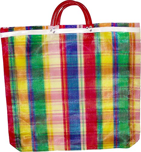 More Fiesta 3 Large Mercado Bags, High Thread Mesh 20 x 22 Inches Market Reusable Grocery Bag Multicolored - Image 3