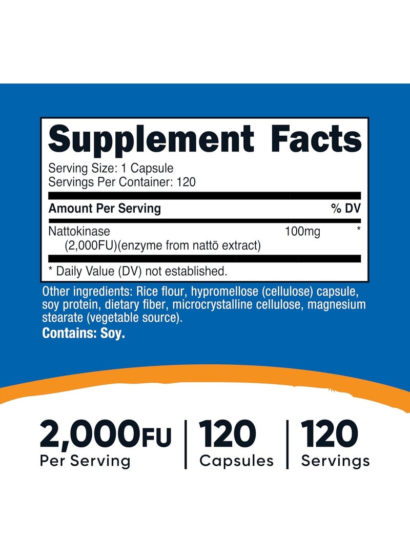 نيوتريكوست ناتوكيناز 2000 FU 100 ملغ 120 كبسولة - Image 2