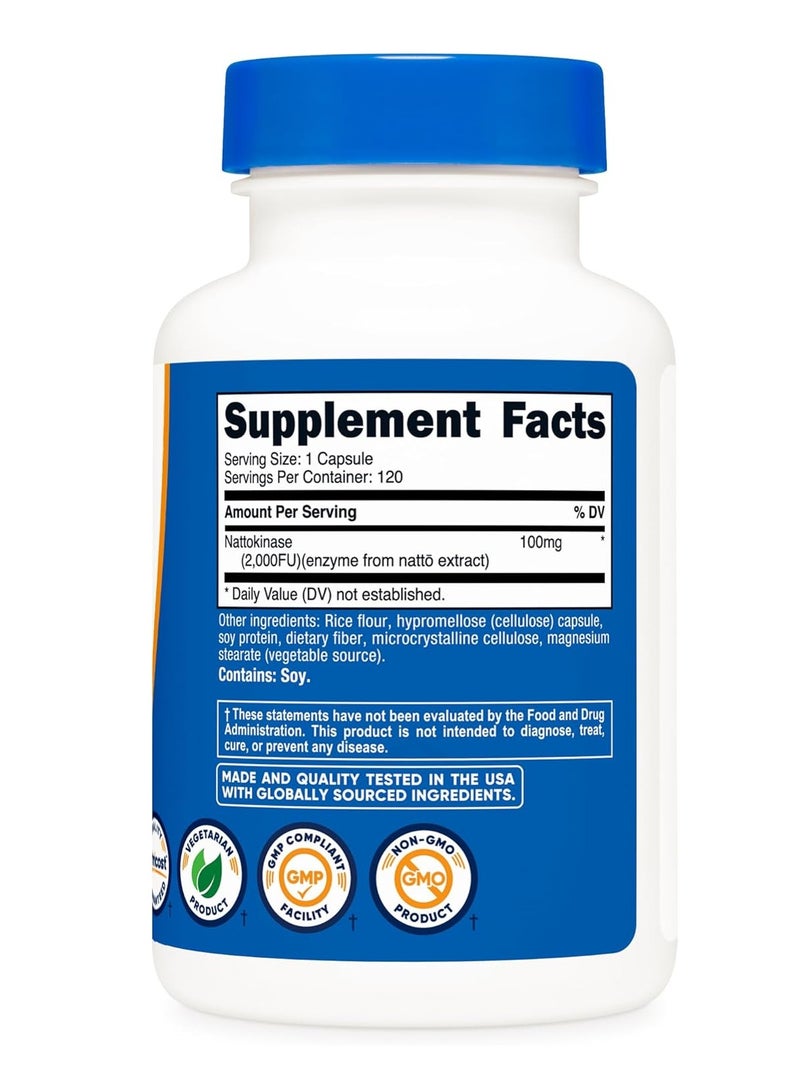 نيوتريكوست ناتوكيناز 2000 FU 100 ملغ 120 كبسولة - Image 4