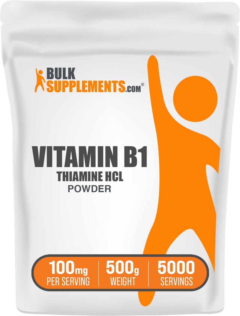 BulkSupplements Thiamine HCl Powder - Thiamine Hydrochloride, B1 Vitamins, Thiamine B1 Supplement, Thiamine 100mg - Gluten Free, 100mg per Serving, 500g (1.1 lbs) (Pack of 1) - Image 5