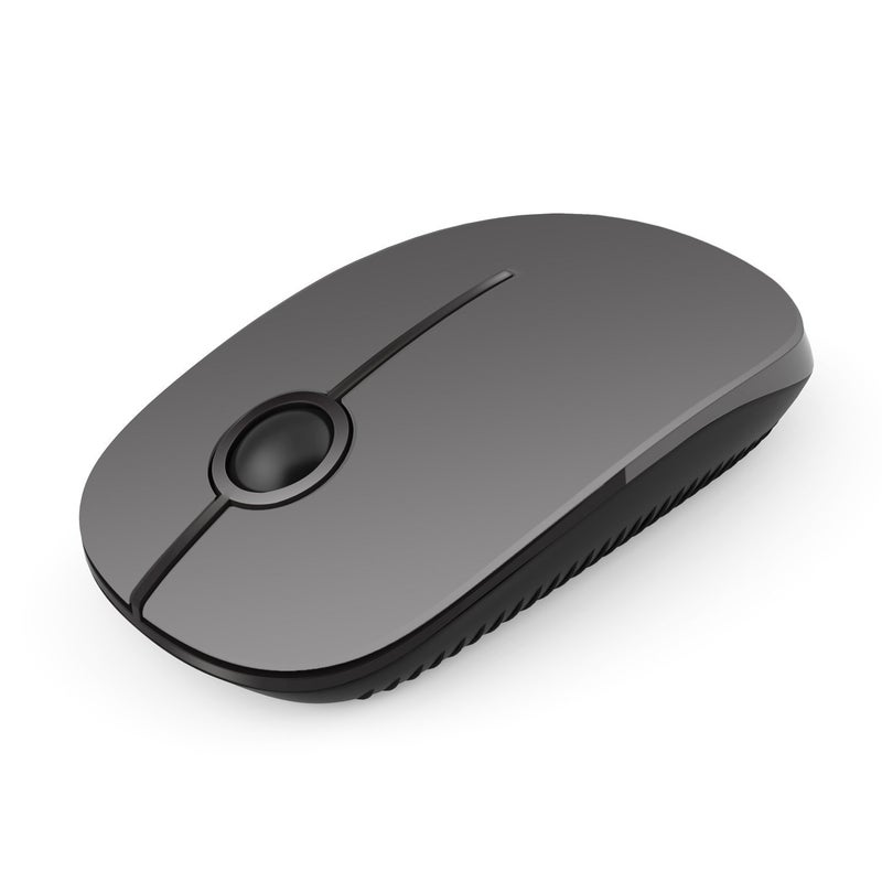VssoPlor Wireless Mouse, 2.4G Slim Portable Computer Mice with Nano Receiver Quiet Silent Optical Laptop Mouse for Notebook, PC, Laptop, Computer-Black and Gray - Image 1