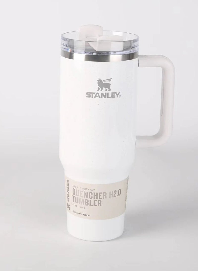 STANLEY Quencher H2.0 FlowState™ Tumbler 40oz – White – Stainless Steel Vacuum Insulated Cup with Handle, Lid & Straw – Keeps Drinks Hot or Cold for Hours - Image 4