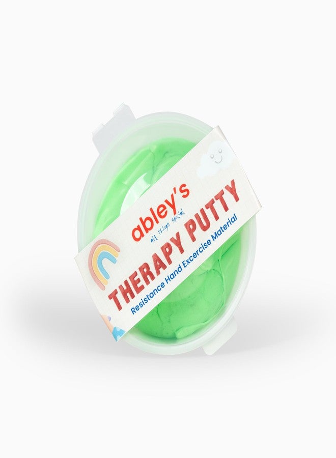 Abley's Therapy Putty for Kids 100 Gm | Usage Occupational Therapy, Rehabilitation, Fine Motor Skills, Stress Relief | Hand Excercise Material | Color - Green - Image 1