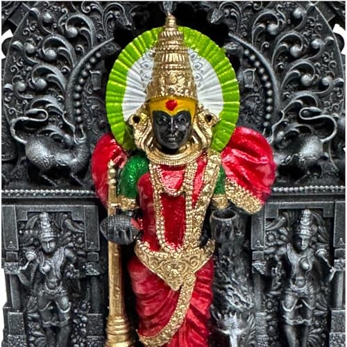 KariGhar, Kolhapur Mahalaxmi in Navari Saree Murti for Study Table Car Dashboard, Home, Puja Ghar, Gifting (Saree Colour May Vary) Inch Multi Color - Image 5