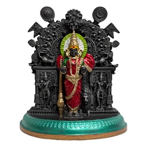 KariGhar, Kolhapur Mahalaxmi in Navari Saree Murti for Study Table Car Dashboard, Home, Puja Ghar, Gifting (Saree Colour May Vary) Inch Multi Color - Image 2
