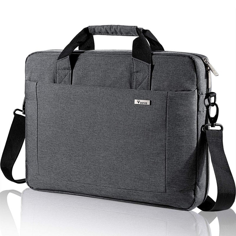 Voova Laptop Bag Case 16 15.6 15 Inch Laptop Briefcase,Expandable Computer Shoulder Messenger Bag Waterproof Carrying Case with Tablet Sleeve for Men Women,Business Office Travel College School,Grey - Image 1
