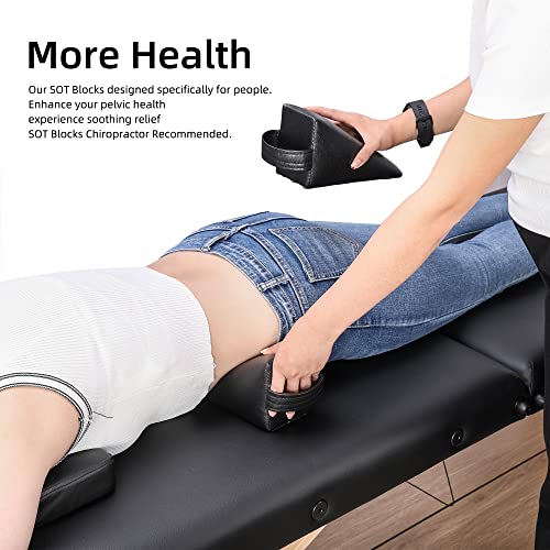 Fewener Pelvic Sacral SOT Blocks | Pelvis Wedges not only Sufficient Padding but Also Great Support effectly for Sciatic Nerve/Back Hip Pain just Like Your Chiropractor,1/Pair,Black - Image 3