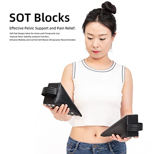 Fewener Pelvic Sacral SOT Blocks | Pelvis Wedges not only Sufficient Padding but Also Great Support effectly for Sciatic Nerve/Back Hip Pain just Like Your Chiropractor,1/Pair,Black - Image 2