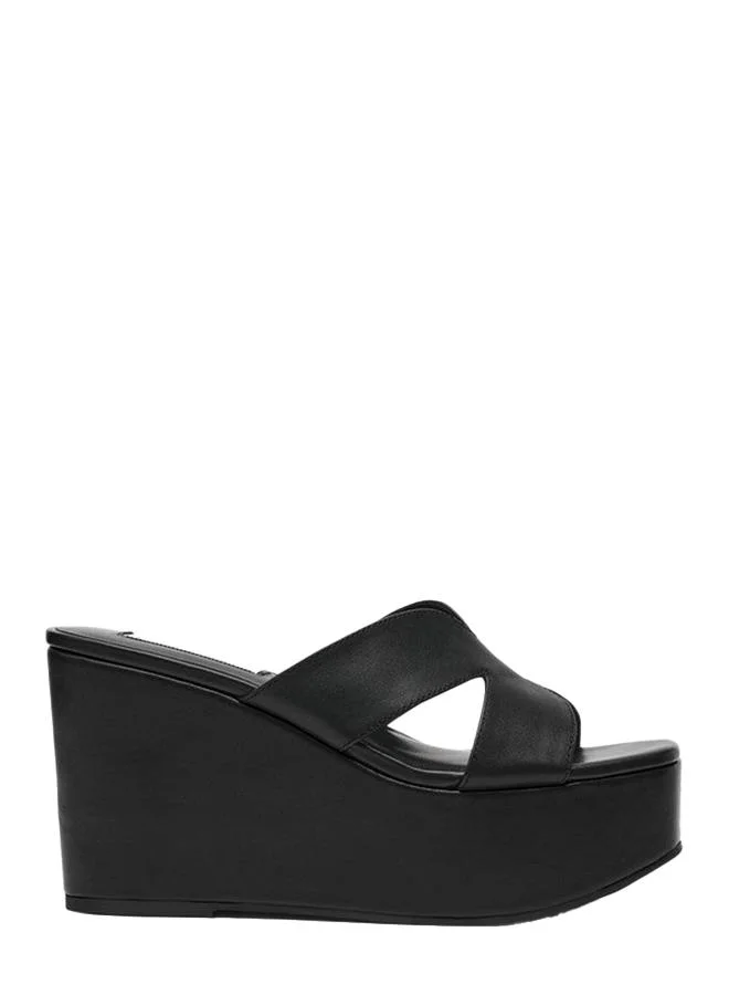 Justice 2.0 Black Women's Wedge Sandals