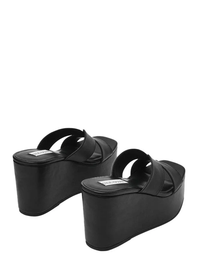 Steve Madden Justice 2.0 Black Women's Wedge Sandals