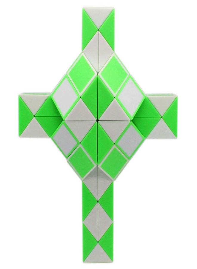 Mipartebo Magic Snake Cube Twist Puzzle 72 Wedges Large Size Twist Fidget Snake Toys Gift Party Favors for Kids Adults Teens Green - Image 2