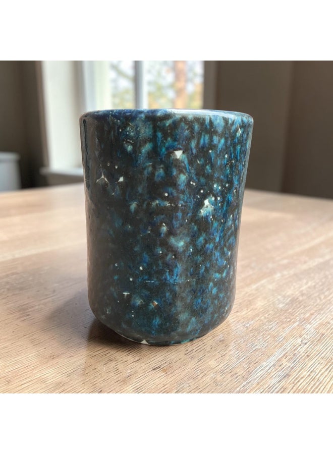 color zone pottery A uniquely shaped 200ml mug, microwave safe, handmade from pottery. - Image 1
