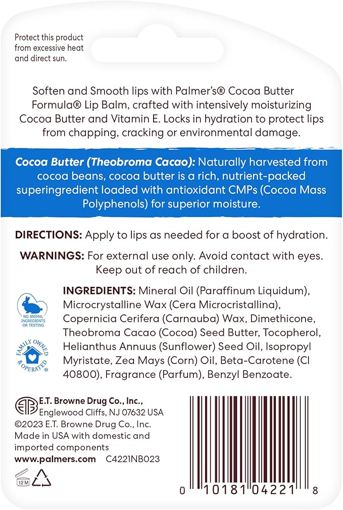 PALMER'S بلسم الشفاه بالكاكاو من بالمرز SPF15 4G عبوة من 2 - Image 3