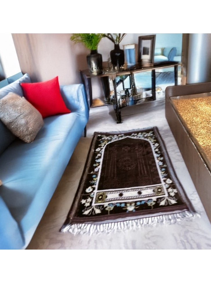 Salam Gifts - An engraved and soft prayer rug with a luxurious and comfortable velor face, suitable for both genders - Image 1