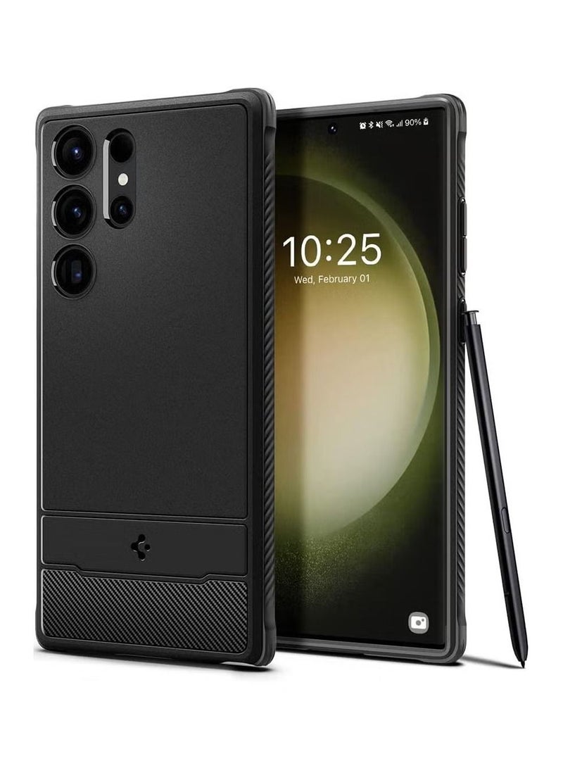 فيسوس غطاء حماية متين لهاتف سامسونج جالاكسي S23 ألترا بملمس من ألياف الكربون