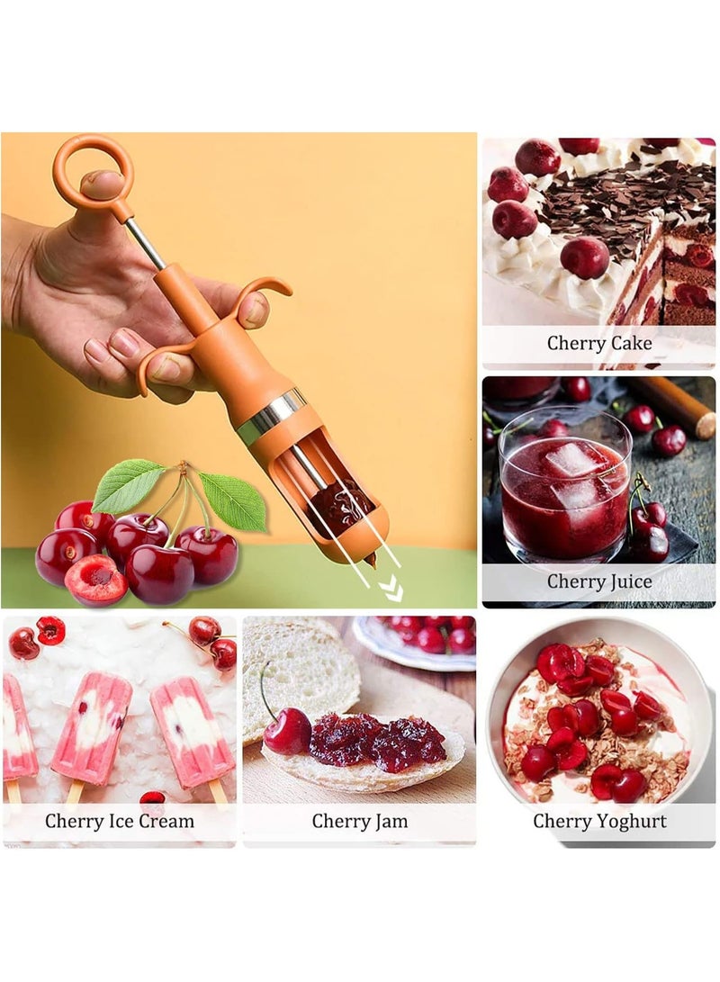 Multicolor Cherry Pitter Tool, One-Handed Fruit Seed Remover and Corer, Easy Cherry and Small Fruit Pit Remover for Cherries, Olives, Dates and Kitchen Use - Image 3
