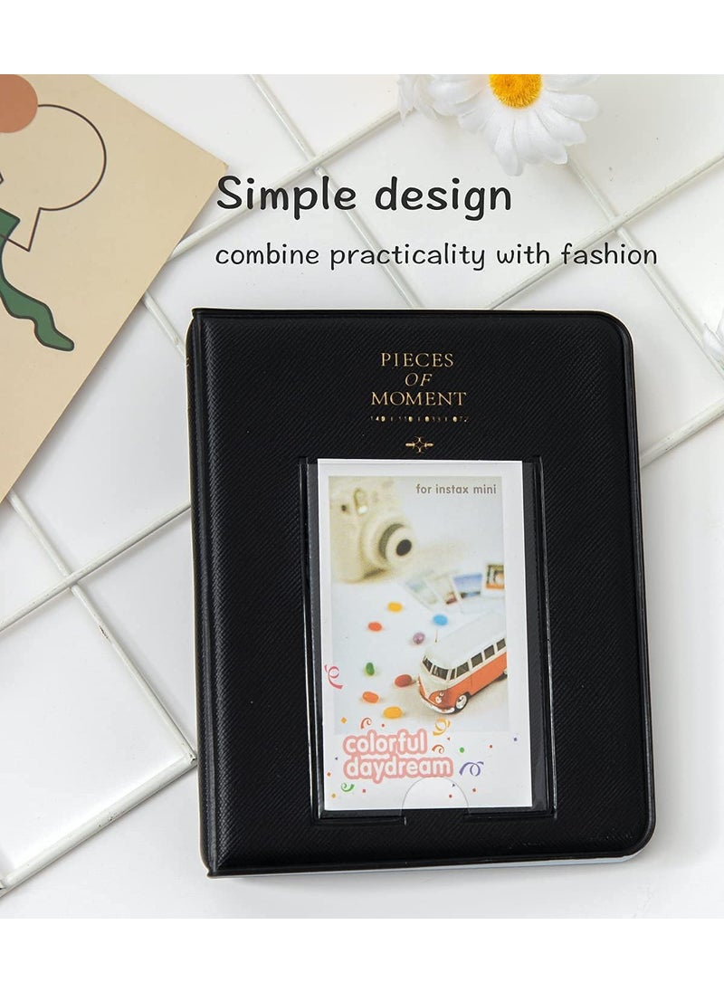 ZIKKON ZIKKON Photo Albums2Pcs 64 Pockets Album for fujifilm instax Mini 7s 8 8 9 25 26 50s 70 90 Instant Camera Name Card Photo Book for PIC300PZ2300WhiteBlack  - Image 2