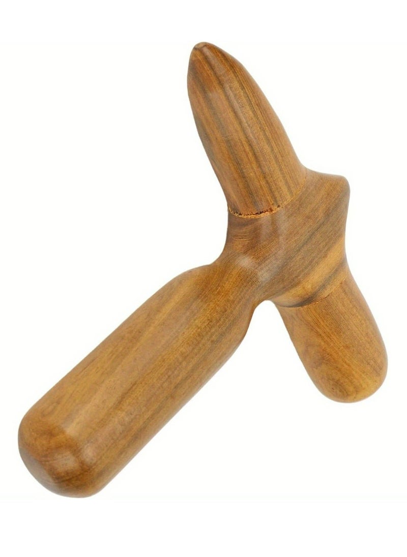 Loquat 1pc Professional Wooden Foot Massage Stick, Ergonomic Reflexology Tool, Portable 5.12-inch Muscle Relief Massager For Home And Massage Shop Use - Image 3