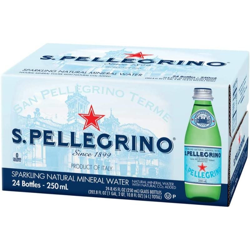 Sanpellegrino San Pellegrino Water Sparkling Glass 250ml x 24 - Image 1