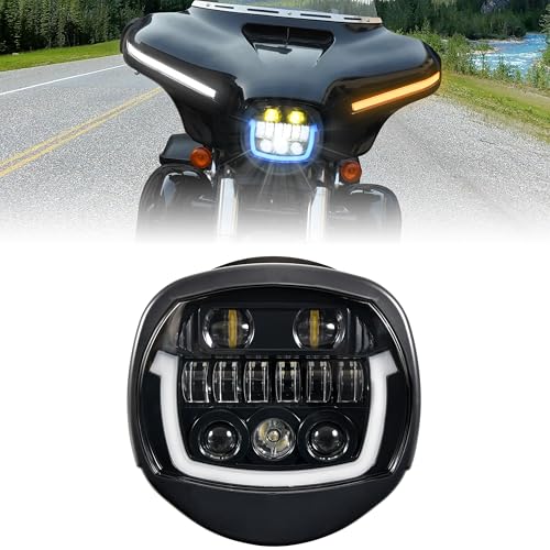 VEISUTOR Upgraded LED Headlights for Harley Street Glide 1423 Black Headlamp Front Light with DRL High Low Beam Fog Lights for Electra Tri Glide Ultra Limited CVO Limited 20142024 Accessories - Image 1