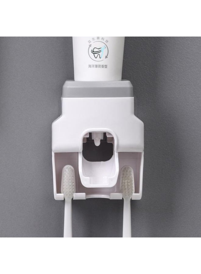 WIKHOSTAR Creative Wall Mount Automatic Toothpaste Dispenser Bathroom Accessories Set Waterproof Lazy Toothpaste Squeezer Toothbrush Holder