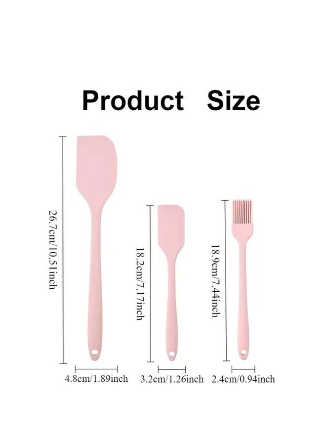 Black Cream Scraper Oil Brush And Spatula Three Piece Baking Tool Set - Image 3