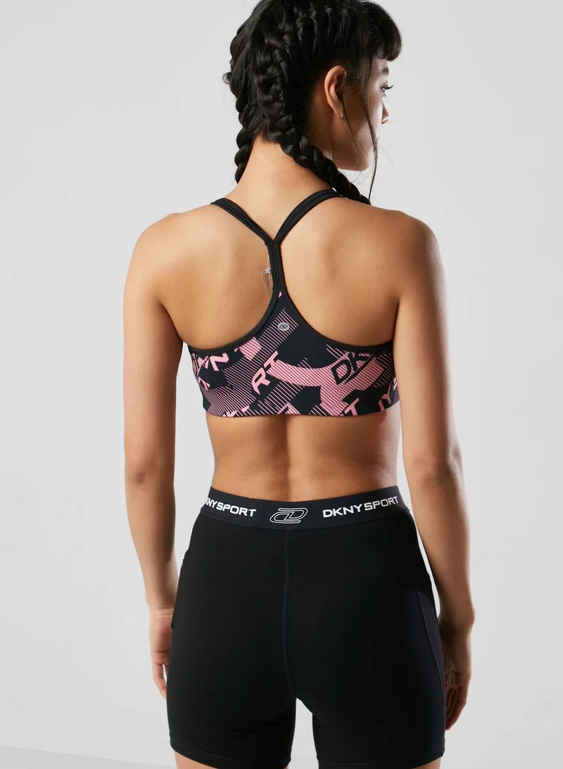 DKNY Printed Strappy Crop Top