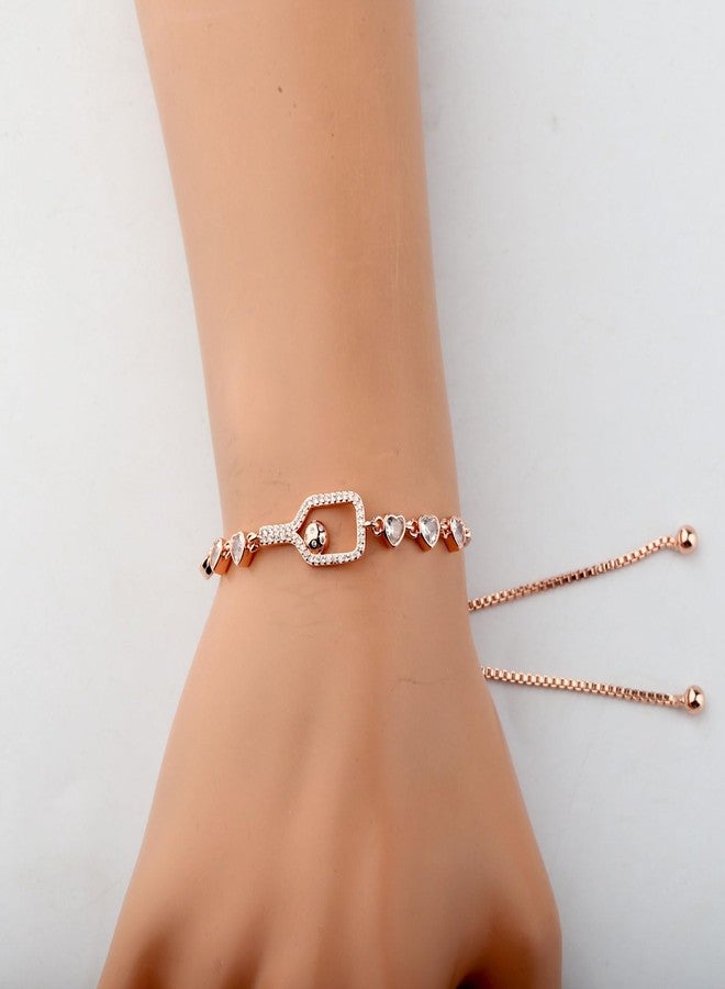 FEELMEM Pickleball Bracelet Pickleball Paddle Charm Slider Bracelet Pickleball Gifts Pickleball Team Jewelry Pickleball Players Gift (Pickleball Bracelet), middle - Image 3