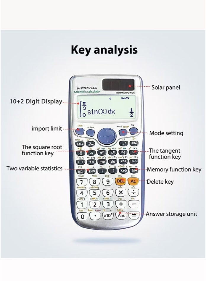 Fx991esplus2nd Function Calculator - Student Scientific Calculator - Matrix - Complex Number - Equation Solver - Image 5