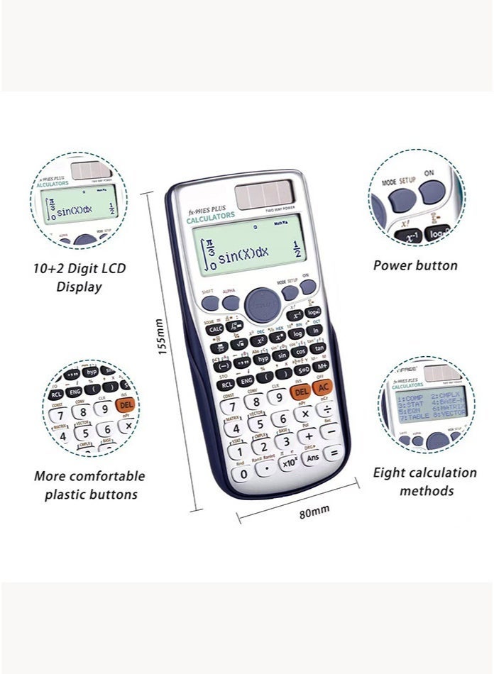 Fx991esplus2nd Function Calculator - Student Scientific Calculator - Matrix - Complex Number - Equation Solver - Image 4