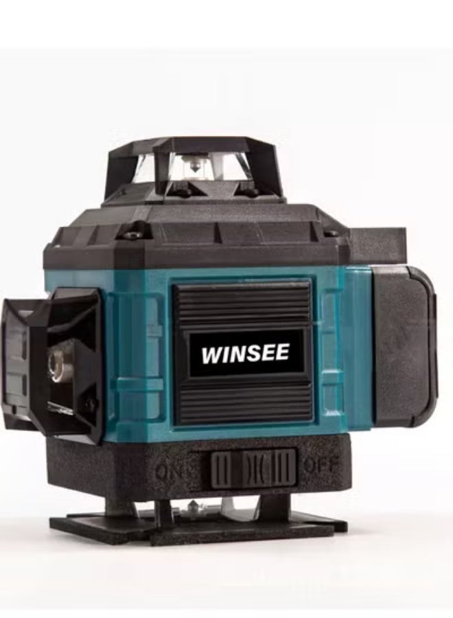 WINSEE مستوى ليزر 16 خط 4x360° ذاتي التسوية مستوى ليزر أخضر مع حامل ثلاثي، 4D تقاطعات خضراء للبناء وتعليق الصور، أداة قياس ليزر مع 2 بطاريات قابلة للشحن وحقيبة أدوات - Image 3