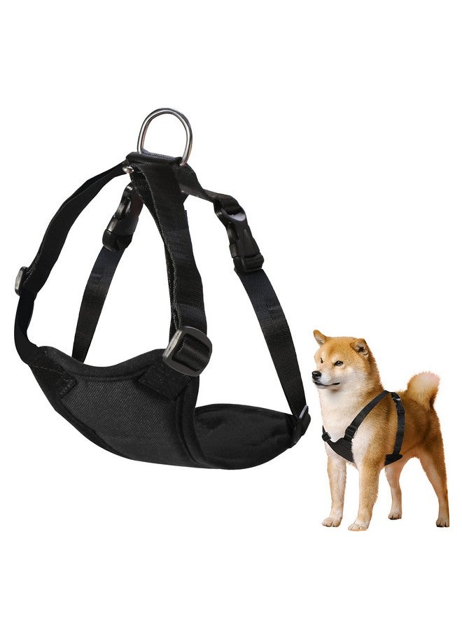 Futurekart Harness Vest For Puppies Adjustable Soft Nylon Puppy With Hook And Loop Straps (Harness Length 9 Inch) (L, Black), Pack Of 1 - Image 1