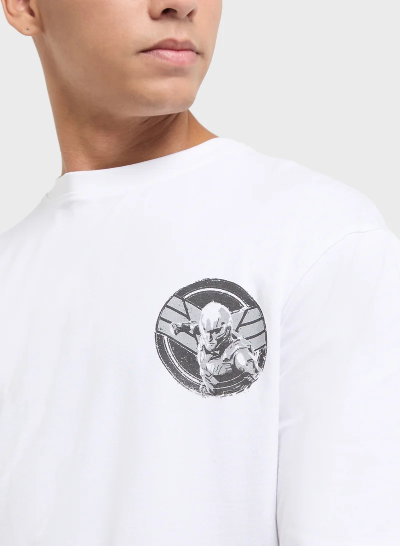 MARVEL Mens Over Size Crew Neck