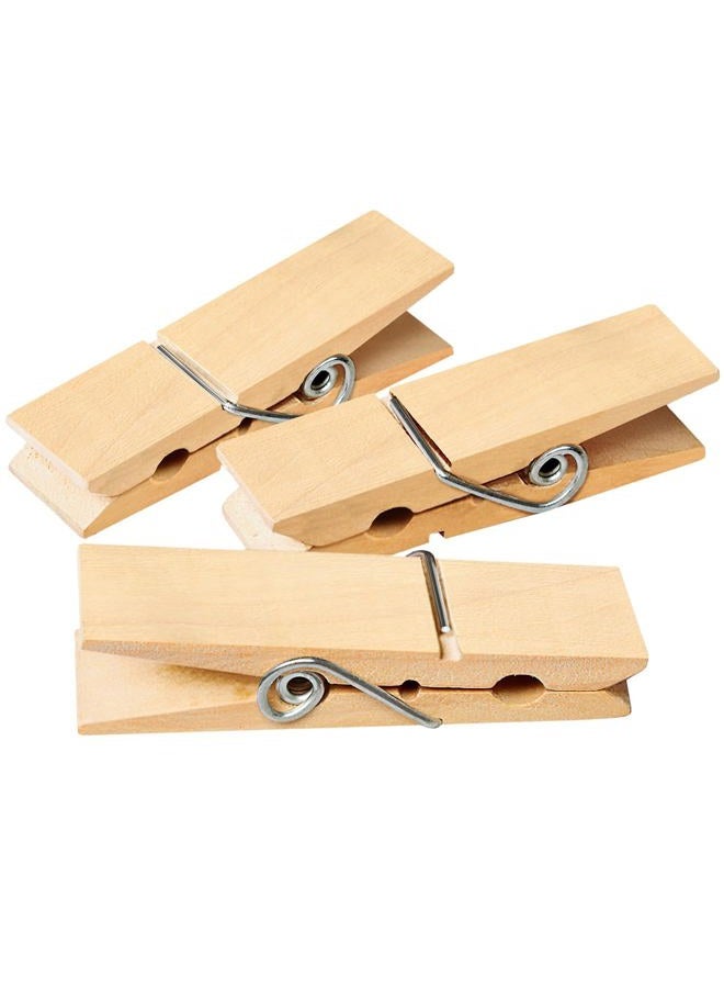 SF SOONEAT Clothes Pins Wooden Clothespins, 15 PCS Sturdy and Heavy Duty Natural Wood Clips for Hanging Clothes Photo Pictures Crafts Small Classroom Decorative Cheer Pins Jumbo Laundry Pegs - Image 1