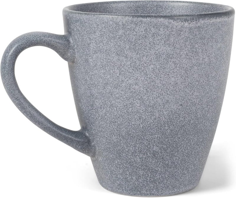 Elanze Designs Sophisticated Modern Chic Smooth Ceramic Stoneware Dinnerware Mugs Cups Set of 4  Slate Grey - Image 2