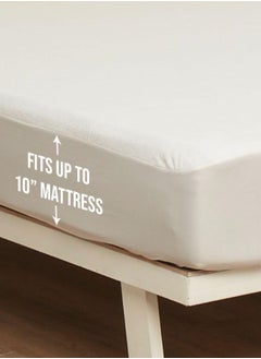 Wakefit Wakefit 100% Waterproof Premium Cotton Mattress Protector (200 x 160 cms - Queen Size, White) | Breathable and Hypoallergenic Ultra Soft Fitted Bed Protector  - Image 3