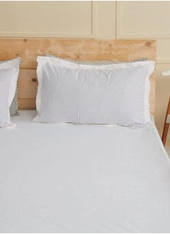 Wakefit Wakefit 100% Waterproof Premium Cotton Mattress Protector (200 x 160 cms - Queen Size, White) | Breathable and Hypoallergenic Ultra Soft Fitted Bed Protector  - Image 2